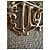 Spilla Christian Dior Monogramma CD Dorata con Cristalli D'oro - vista 5