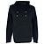 Balmain Hoodie mit besticktem Logo aus schwarzer Baumwolle