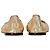 Prada Logo-Plaque Bow Ballet Flats in Metallic Gold Leather Golden - view 3