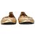 Prada Logo-Plaque Bow Ballet Flats in Metallic Gold Leather Golden - view 4