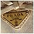 Prada Logo-Plaque Bow Ballet Flats in Metallic Gold Leather Golden - view 9