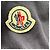 Polo Moncler com patch de logo em algodão azul marinho - vista 10