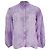 Loveshackfancy Ronda bestickte Bluse aus lila Baumwolle