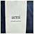 Polo Ami Paris con logo ricamato in cotone blu navy - vista 8