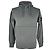 Stone Island Logo-Patch Hoodie aus dunkelgrauer Baumwolle