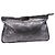Borsa a pochette con zip Jimmy Choo in pelle argento effetto distressed Nero - vista 4