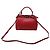 Borsa Fendi Mini Peekaboo con manico in pelle di vitello rossa Stampa python