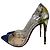 Christian Louboutin Debout 120 Décolleté Blu Bianco Metallico
