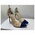 Christian Louboutin Debout 120 Décolleté Blu Bianco Metallico - vista 14