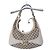 Borsa a spalla Gucci in tela GG Supreme e pelle beige Marrone