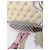 Borsa a spalla Gucci in tela GG Supreme e pelle beige Marrone - vista 12