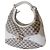 Borsa a spalla Gucci in tela GG Supreme e pelle beige Marrone - vista 2