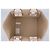 Mini borsa tote Tod's in lino e pelle beige - vista 6