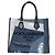 Dolce & Gabbana Denim Patchwork Tote Bag Schwarz Blau