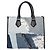Dolce & Gabbana Denim Patchwork Tote Bag Schwarz Blau - Ansicht 3