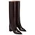 Botas Altas Paris Texas de Piel Efecto Cocodrilo Ébano Marrón oscuro