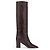 Botas Altas Paris Texas de Piel Efecto Cocodrilo Ébano Marrón oscuro - vista 2