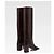 Botas Altas Paris Texas de Piel Efecto Cocodrilo Ébano Marrón oscuro - vista 3