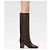 Botas Altas Paris Texas de Piel Efecto Cocodrilo Ébano Marrón oscuro - vista 4