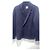 Timeless Chanel Chaqueta de Punto de Algodón Azul Marino Azul oscuro