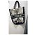 Borsa Tote Christian Dior in Tela Nero Bianco - vista 2