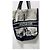 Borsa Tote Christian Dior in Tela Nero Bianco - vista 5