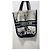 Borsa Tote Christian Dior in Tela Nero Bianco - vista 6
