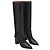 Botas altas de piel negra Paris Texas Anja Boot 70 Negro