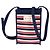 Marni Borsa a tracolla mini Border Jacquard Rosso Crudo Blu navy