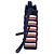 Marni Borsa a tracolla mini Border Jacquard Rosso Crudo Blu navy - vista 4