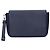 Borsa a pochette Bally Steon in pelle martellata con logo impresso Blu navy