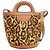 Picca borsa secchiello Marni con stampa leopardata Marrone