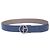 Ceinture en cuir à boucle logo Giorgio Armani Bleu - vue 2