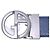 Ceinture en cuir à boucle logo Giorgio Armani Bleu - vue 4