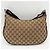 Borsa a tracolla Gucci in tela beige e marrone - vista 3