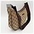 Borsa a tracolla Gucci in tela beige e marrone - vista 4