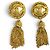 Orecchini Chanel Vintage 93A Coco Mark Lava Pearl D'oro