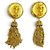 Orecchini Chanel Vintage 93A Coco Mark Lava Pearl D'oro - vista 3