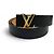 Louis Vuitton M6901V Ceinture Initials Leather Belt Nero
