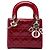 Autre Marque Dior Red Mini Patent Cannage Lady Dior Rosso Bordò