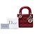 Autre Marque Dior Red Mini Patent Cannage Lady Dior Rosso Bordò - vista 7