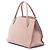 Prada Monochrome Top Handle Tote aus Saffiano-Leder in Braun, Größe Medium Fleisch - Ansicht 3