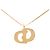 Autre Marque Dior Gold vergoldete Halskette mit CD-Logo-Anhänger Golden - Ansicht 3