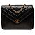 Chanel Black Small Chevron Lambskin Envelope Flap Negro