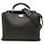 Borsa Fendi Peekaboo Iconic Essential Mini in pelle nera Nero
