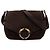 Gucci Brown Nubuck Ribot Horse Head Flap Marrone Marrone scuro