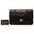 Chanel Black Medium Classic Lambskin Double Flap Schwarz - Ansicht 7