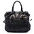 Borsa Satchel Prada in nappa Gaufre nera Nero