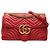 Borsa a tracolla Gucci Large GG Marmont in pelle matelassé rossa Rosso