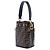 Borsa a secchiello Fendi Mon Tresor in pelle goffrata Mini FF 1974 Marrone - vista 2